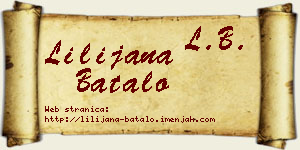 Lilijana Batalo vizit kartica